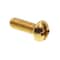 Prime-Line Machine Screw, Round Head, Phil/Sltd Comb Drive No. 8-32 X 1/2in Solid Brass 100PK 9003476 - alternate 1